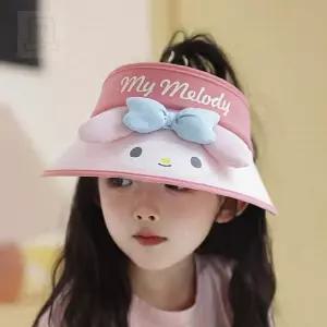 스토어-소유 마이멜로디 UV차단 페이스 썬캡 자외선차단 모자 자외선차단용모자