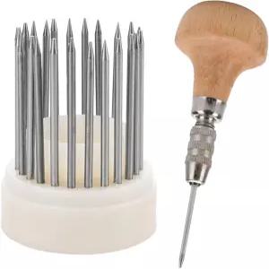 CYTGOUPER 23PCS 석재 세팅 도구 나무 손잡이가 있는 다이아몬드 그레이버 구슬 곡물 주얼리 장비 제작을