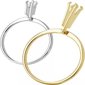 히키오 2피스 웨딩 링 시착 도구 루즈 스톤 홀더 보석 프로그 유대인 전시 공예 다이아몬드 클로 황금색과