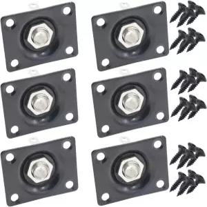 Cheerock 사각 기타 입력 잭 6개 블랙 출력 플레이트 베이스 소켓 일렉트릭 부품 액세서리