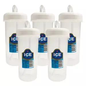 덕신 빨대컵 300ml x 5개 병원물컵 빨대물병 PP빨대