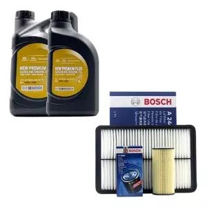 현대모비스 K8 하이브리드 엔진오일 뉴 프리미엄 플러스 0W20 5리터 보쉬 오일필터 에어필터