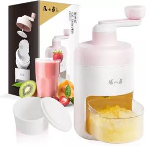 장샤오콴 손으로 크랭크한 면도기 얼음 및 스노우 콘 기계 수동 가정용 보호용 소형 슬러시 - BPA 프리