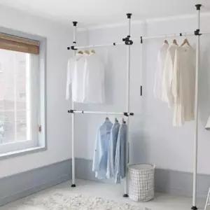 [JED] 3단 기둥식 행거 행거드레스룸 의류행거 38mm