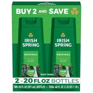 Irish Spring 오리지널 클린 남성용 바디 워시, 500ml (2팩)