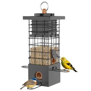 크루우 헤비 다람쥐 야생 방지 야외 대용량 치카디 내후성 5파운드 간편한 청소 걸기 카디널 정원용 모이통 핀치 리필 모이통 듀티 메탈