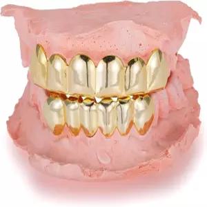 Txdvbls 그릴즈 - 남녀용 골드 실버 6/8 티스 탑 바텀 세트 윈 튬 액세서리용 4K 도금 캡