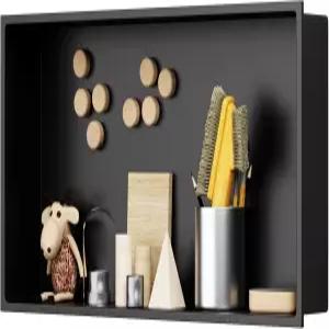 BWE 스테인리스 스틸 샤워 틈새 24인치 X 12인치 4인치 대용량 욕실 벽 타일 필요 없음 수납을 위한 홈이