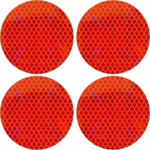 올스타 트럭 부품 3인치 원형 DOT-SAE 앰버/레드 고감도 반사 스틱온 프리즘 리플렉터 강력한 내후성