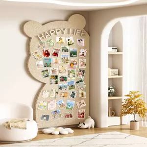 포토 보드 펠트 사진 카멜 정리 인테리어 벽장식 왼쪽 코르크판 딥 40x80cm-귀
