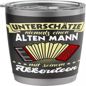 아코디언 선물 남자가 과소평가하는 손 하모니카 문구 스테인리스 스틸 보온 텀블러