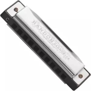 케이스가 있는 랜든 실버 하모니카 키 오브 C 10홀 20톤 디아토닉 마우스 오르간 성인/프로 선수/초보자를