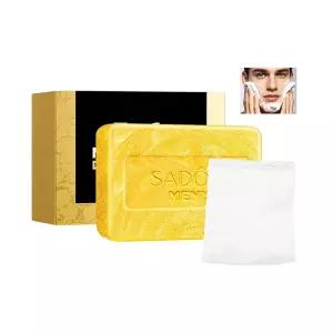 MIESCHER 3 In 1 남성용 비누, 얼굴, 바디, 손 및 면도용 각질 제거 및 모이스처라이징 클렌징 바, 풍부한