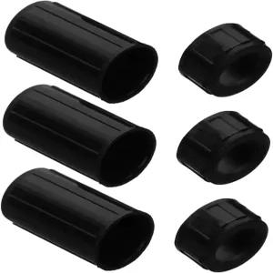 토얀도나 플루트 인터페이스 보호 캡 3pcs 액세서리용 검은색 플라스틱 가드 튼튼한 교체품