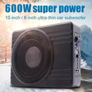 탁상용 원목 ai 블루투스 8/10인치 CarSubwoofer 오디오 600W 고출력 알루미늄 합금 스피커 Underseat 우퍼