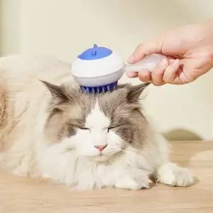 마사지 고양이 목욕 샴푸브러쉬 블루 길양이 집사선물