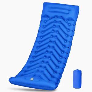 SNBBGT 캠핑 수면 패드, 발 공기 주입식 초경량 베개 내장 풋 펌프 배낭 여행 및 기타 행사용 컴팩트