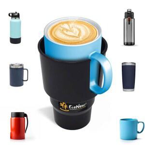 에코너 자동차 컵 홀더 익스팬더 | 32/40온스 하이드로 플라스크, , 날진 및 최대 3.8인치 대형 병 장착 3.2인치 홀더가 장착된 자동차용 범용 어댑터 - 블랙