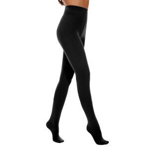 시티슬 불투명 블랙 타이츠 여성용, 80D 솔리드 컬러 소프트 타이츠, 컨트롤 탑 극세사 팬티스타킹 여성용