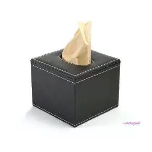 가죽 티슈 냅킨통 블랙 휴지함 식당 케이스 휴지함식당abc039