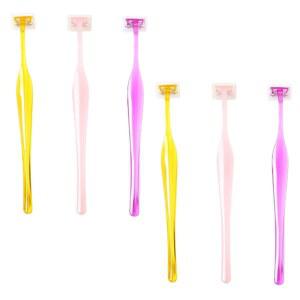 hhfvvda 6 PCS 미니 눈썹 면도기 세트 - 입술 보호 커버가 있는 페이셜 헤어 리무버, 피치 퍼즈와 잔머리를 위한 스몰 페이스 면도기, 여성 및 남성을 다목적 각질 제거 더마플랜 도구