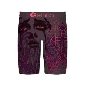 에티카 남성 u2019 복서 브 , 무릎 길이, 그래픽 프린트가 있는 4방향 스트레치 퍼포먼스 속옷 - 리비어런스