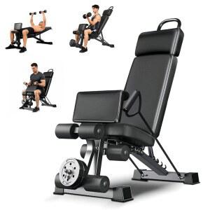 가정용 헬스장 장비를 위한 잭스팀 조절식 웨이트 벤치, 전신 덤벨 운동을 접이식 운동 근력 경사 하강 벤치 프레스
