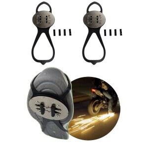 YYZGGling 야외 플린트 스케이트보드 자전거 풋브레이크 스파크 접지 모터사이클 밑창 신발 커버 세트