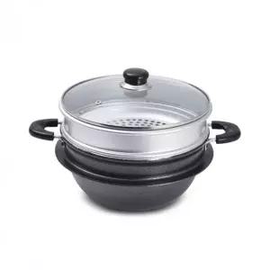 [골드스마일]찜솥 26cm 시루솥 찜기 튀김팬 가정용 업소용 찜냄비 찜판