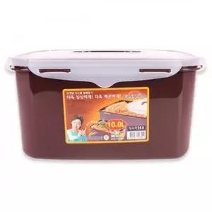 밀폐용기 10L 직사각 쿨맥시 유리반찬통 스텐밀폐용기