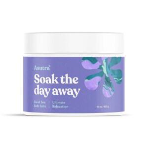 아수트라 사해 목욕 소금(궁극적인 이완), 16온스 - 풍부하고 활력 있는 미네랄에 담그기 라벤더, 시더우드, 마조람 오일로 기분을 편안하게 하고 진정시킵니다