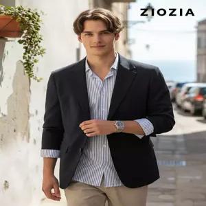 [지오지아]스탠다드 블랙 폴리 써커 자켓 S (AAE2KG1603_BK)