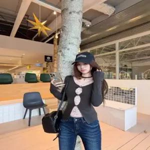 여친 니트 이너 투피스 페이크 긴팔 티셔츠 슬림핏 레이스 롱루즈핏티 기모 탑 1PICK1