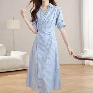 [몽벨리즈]아덴스트라이프셔츠카라원피스 mde2302802