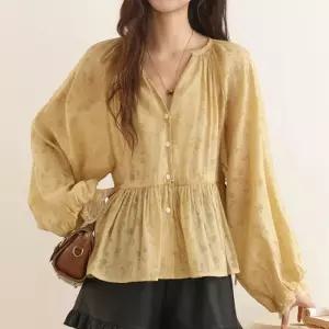 [몽벨리즈]아띠에허리스트링블라우스 mde2302711