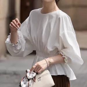 [몽벨리즈]로잔스모크언발블라우스 mde2302793