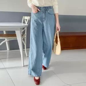 [유야]여성 밴딩 와이드 데님팬츠 청바지 연청 진청 -FPN0742- 봄 가을