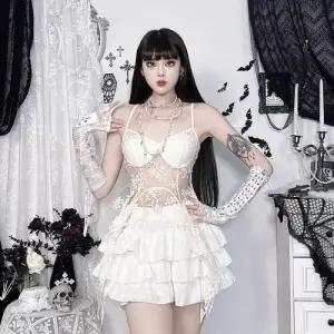 여사친 망사 다크 레이스 고딕 베스트 탱크톱 나시 1PICK1