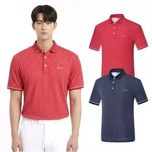 비티알 남성 쿨링 포면 조직 옆트임 캐주얼 골프 반팔 카라 티셔츠 BSC495RT9M