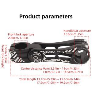 호환 MOTSUV MTB 자전거 스템 높이 연장기 85도 회전 조절 분리형 합금 핸들바 라이즈업 어댑터 로드 사이