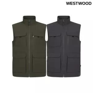 [웨스트우드]웨스트우드 간절기 남성 멀티포켓 2L 방풍 베스트 WP1MTVT603_OD