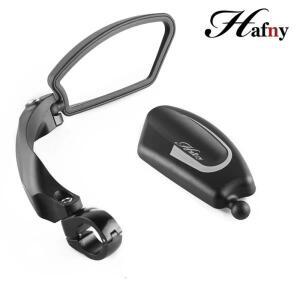 Hafny 조정 가능한 핸들 바 스쿠터 자전거 미러, 스테인레스 스틸 렌즈, 엔드 바이크 방폭, 22mm