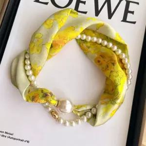 진주 네클리스 세트 스카프 여성 봄 여름 스카프 머플러 목도리