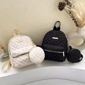 여성 누빔 미니백팩 가벼운 학생가방 외출 패딩 작은 배낭