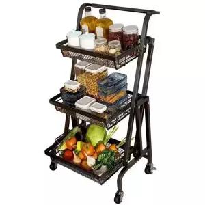 다층 주방 왜건 이동식 드레싱카 트롤리 펜션 웨건 주방웨건