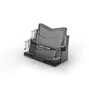 투명정리함 명함표시대 아크릴꽂이 2단 블랙