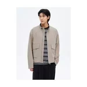 에잇세컨즈 8SECONDS 워시드 코튼 스탠카라 숏 점퍼 베이지 389100