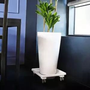 [골드스마일]받침대 사각 플라스틱 화분 이동식 캐스터 바퀴형 물받침