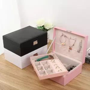 주얼리 2단 가죽 귀걸이 악세사리 보관함 보석함 zUj6+2xCt