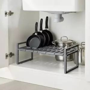 주방 싱크대 하부장 정리대 다용도 후라이팬 냄비 수납 선반